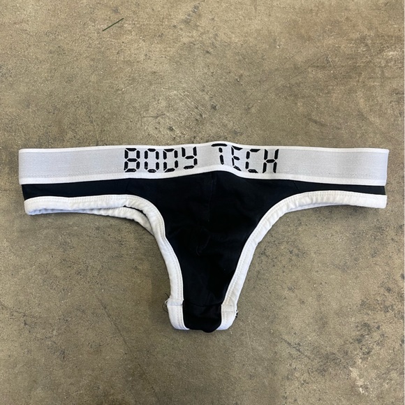 Body tech thong men’s in black and white size S - Picture 2 of 3
